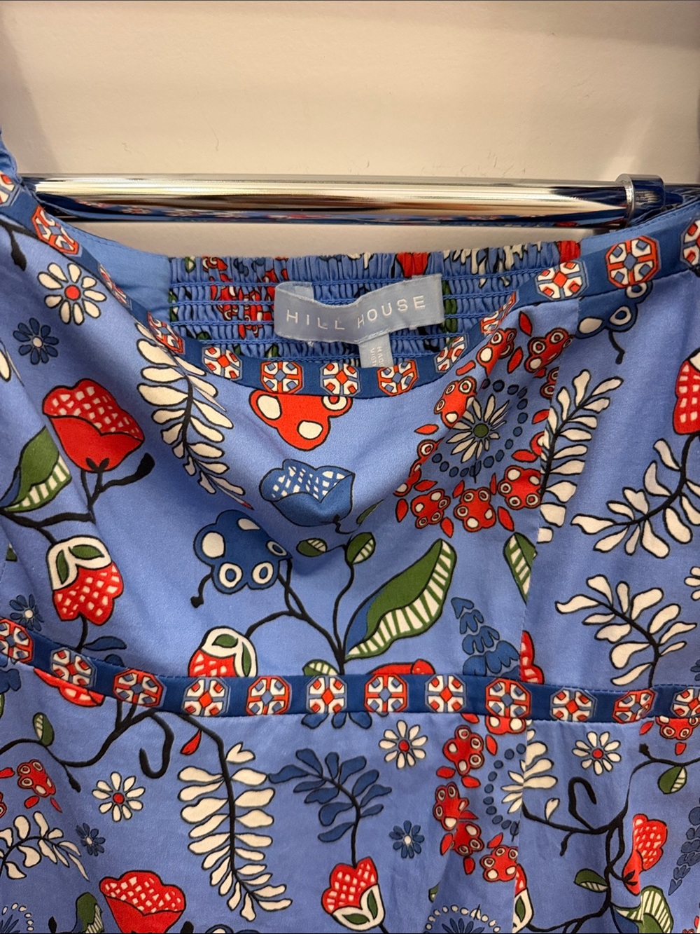 Hill House Matilda Swedish Floral Puff-Sleeve Mini Dress - Picture 2 of 3
